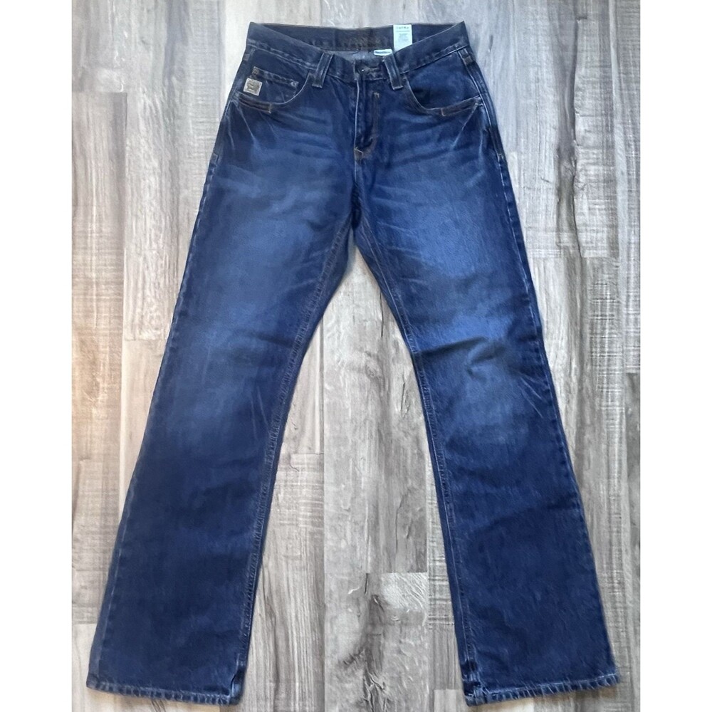 Cinch Carter Jeans Mens 30x36 Blue Dark Wash Relaxed Boot Cut Cowboy EUC